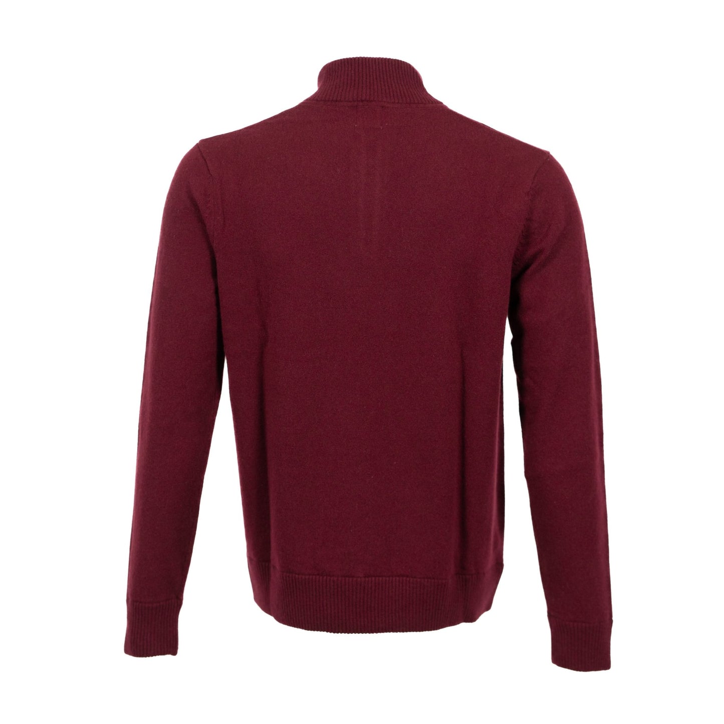 Quarter Zip Two - ply - Claret - IllannMen's Zip Neck