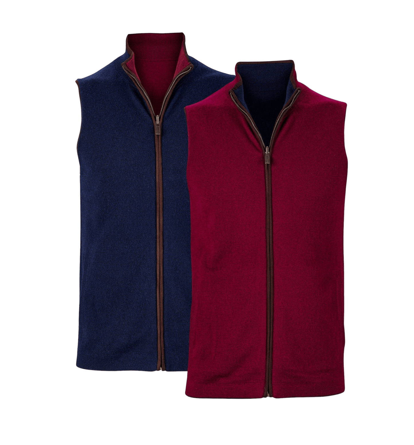 Reversible Gilet - Navy / Claret - IllannMen's Gilet
