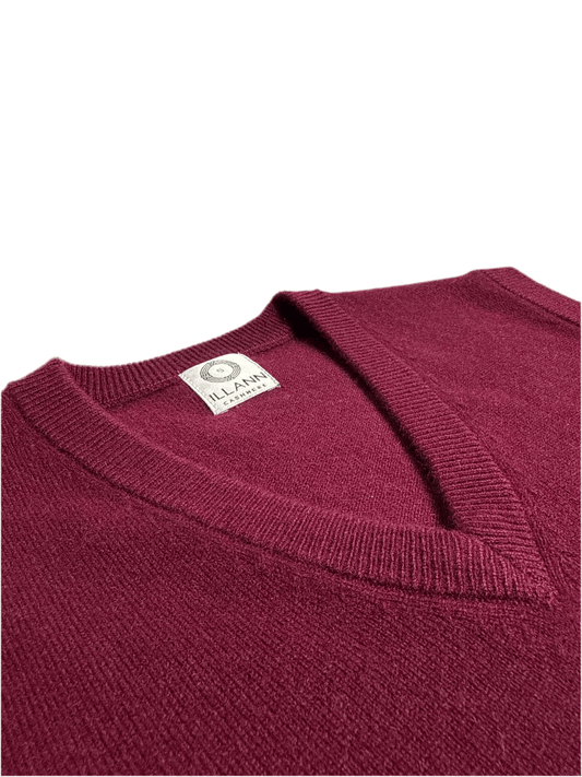V - Neck Vest - Claret - IllannMen's V Neck