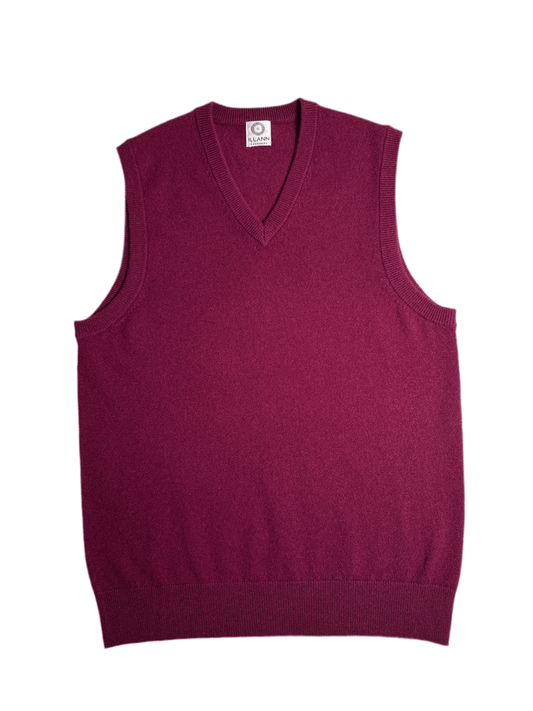 V - Neck Vest - Claret - IllannMen's V Neck