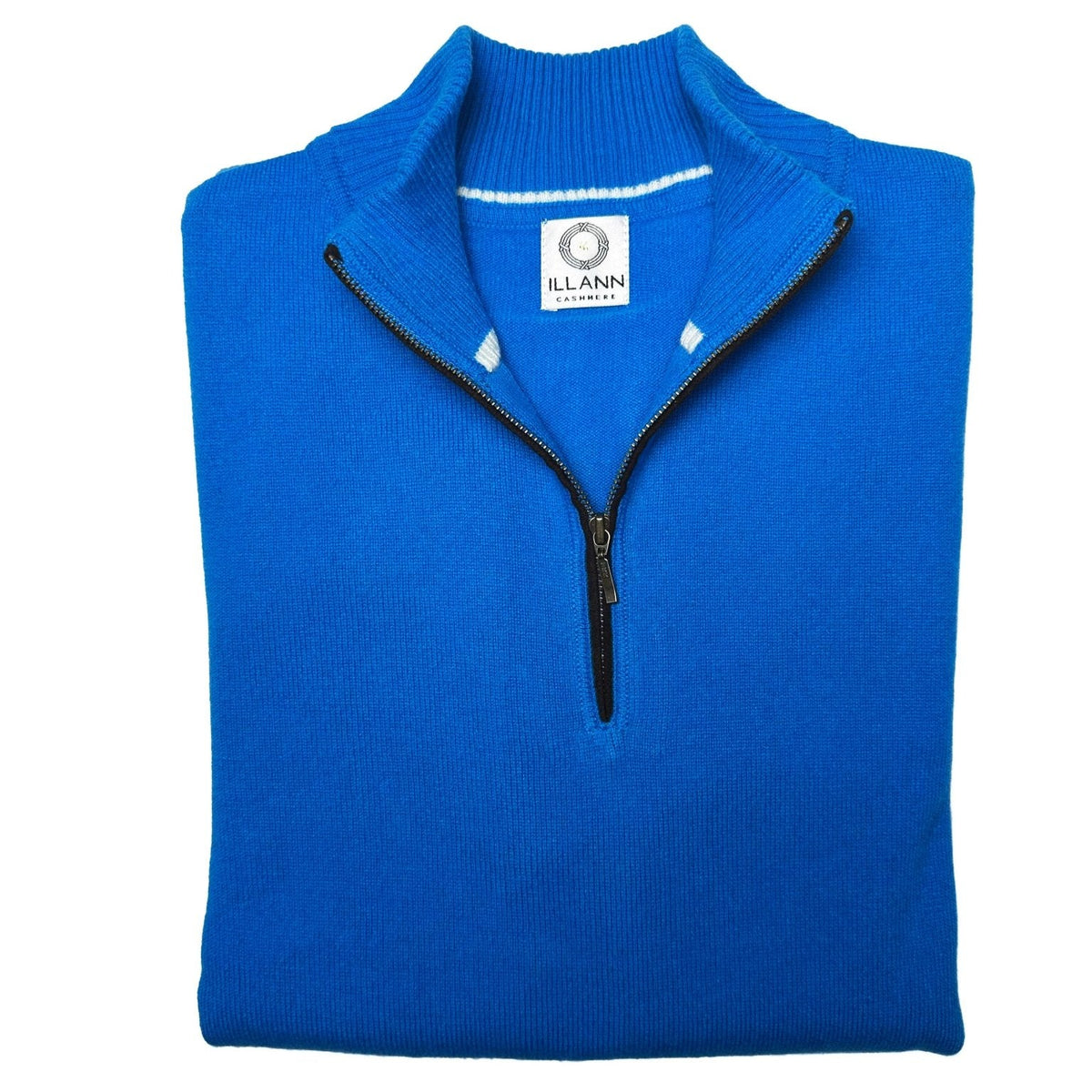 Zip Neck Two ply - Jetstream - IllannMen's Zip Neck