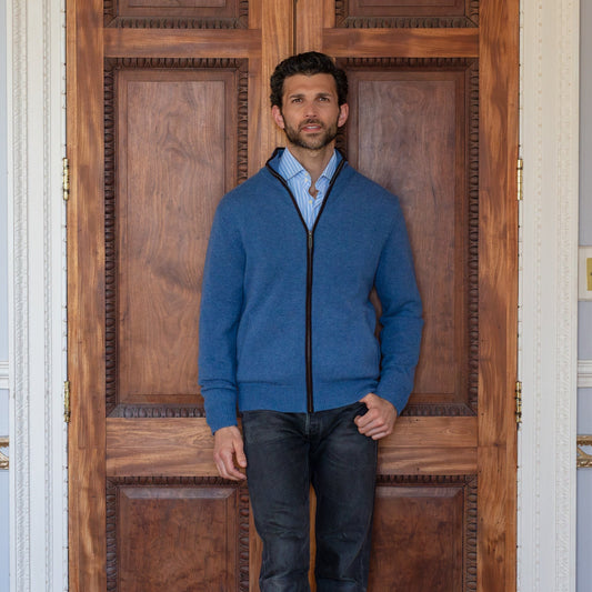 Cardigan Four - ply - Baltic - IllannMen's Cardigan