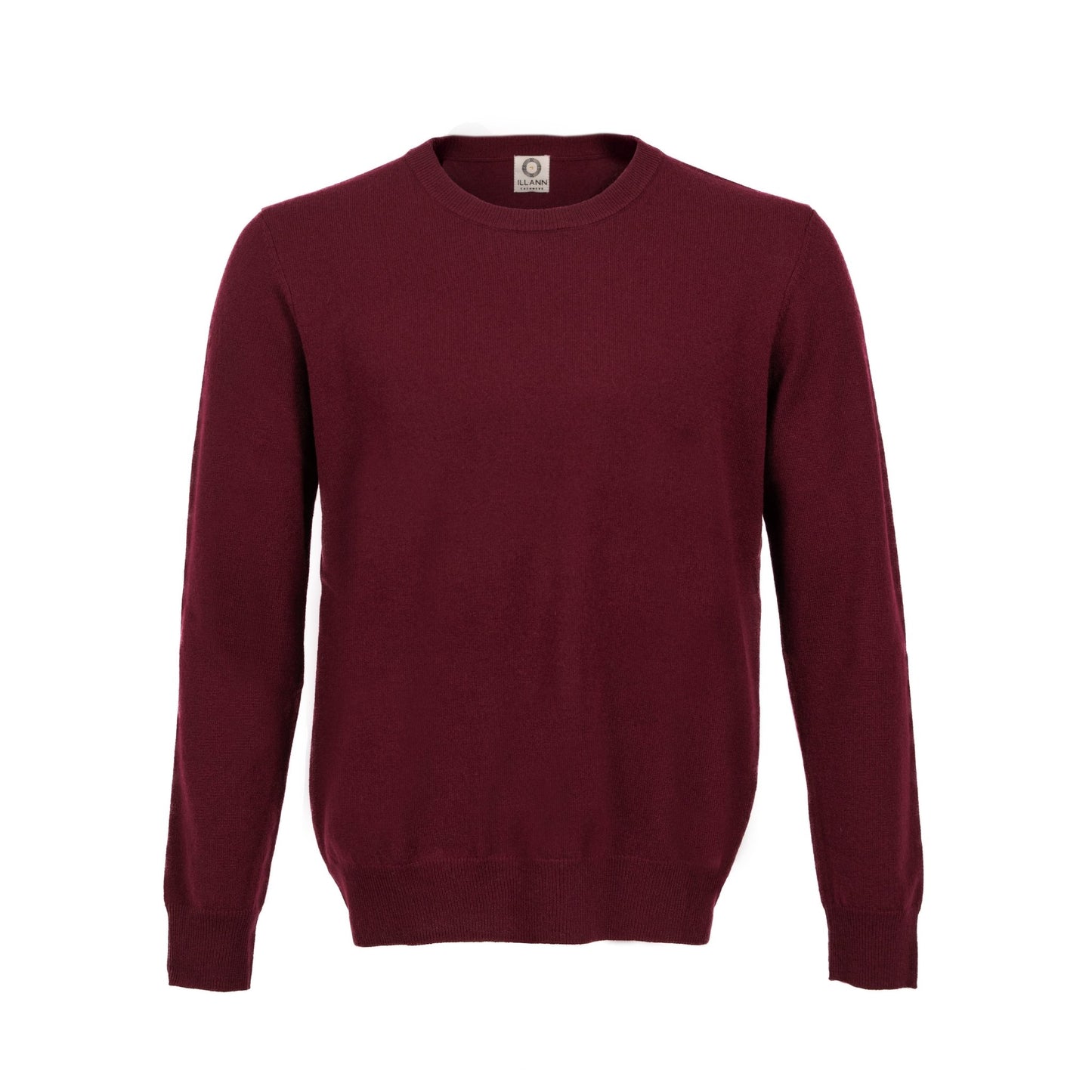 Crew Neck Jumper - Claret - IllannMen's Round Neck