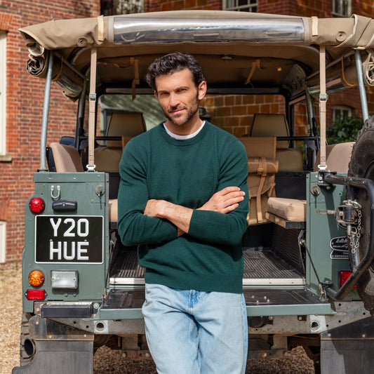 Crew Neck Jumper - Forest Green - IllannMen's Round Neck