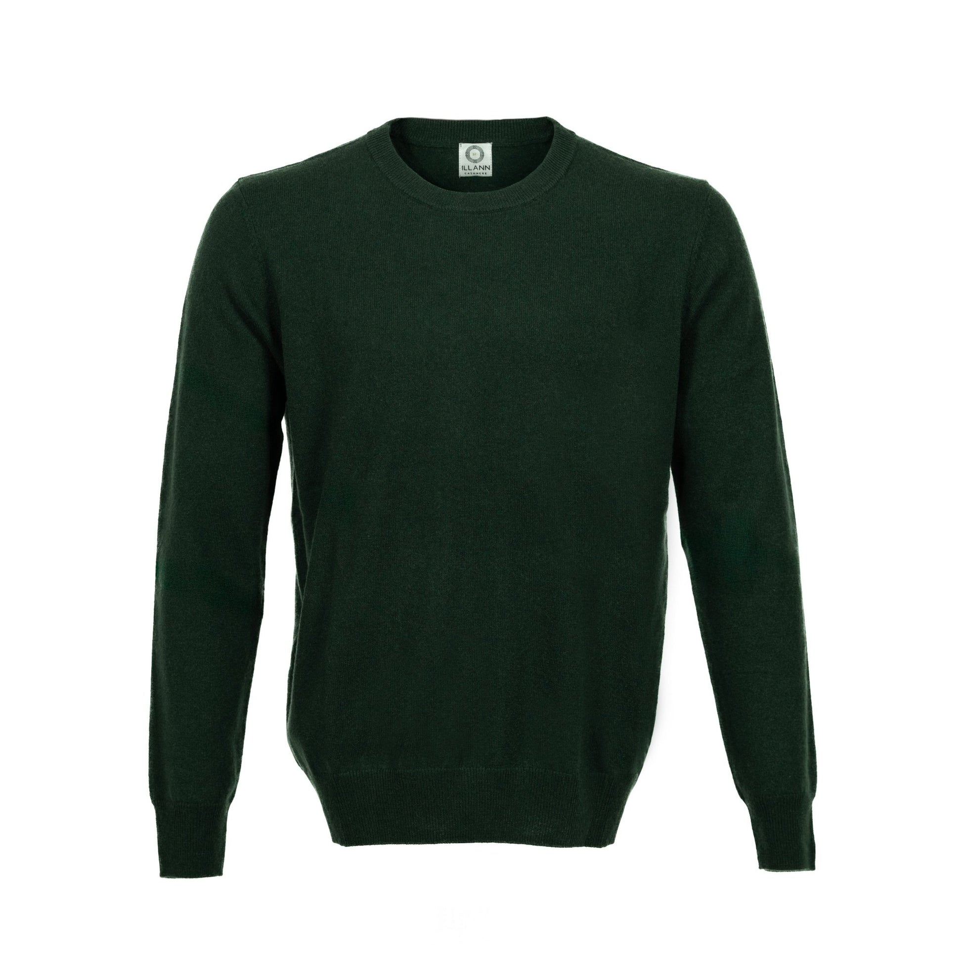 Crew Neck Jumper - Forest Green - IllannMen's Round Neck