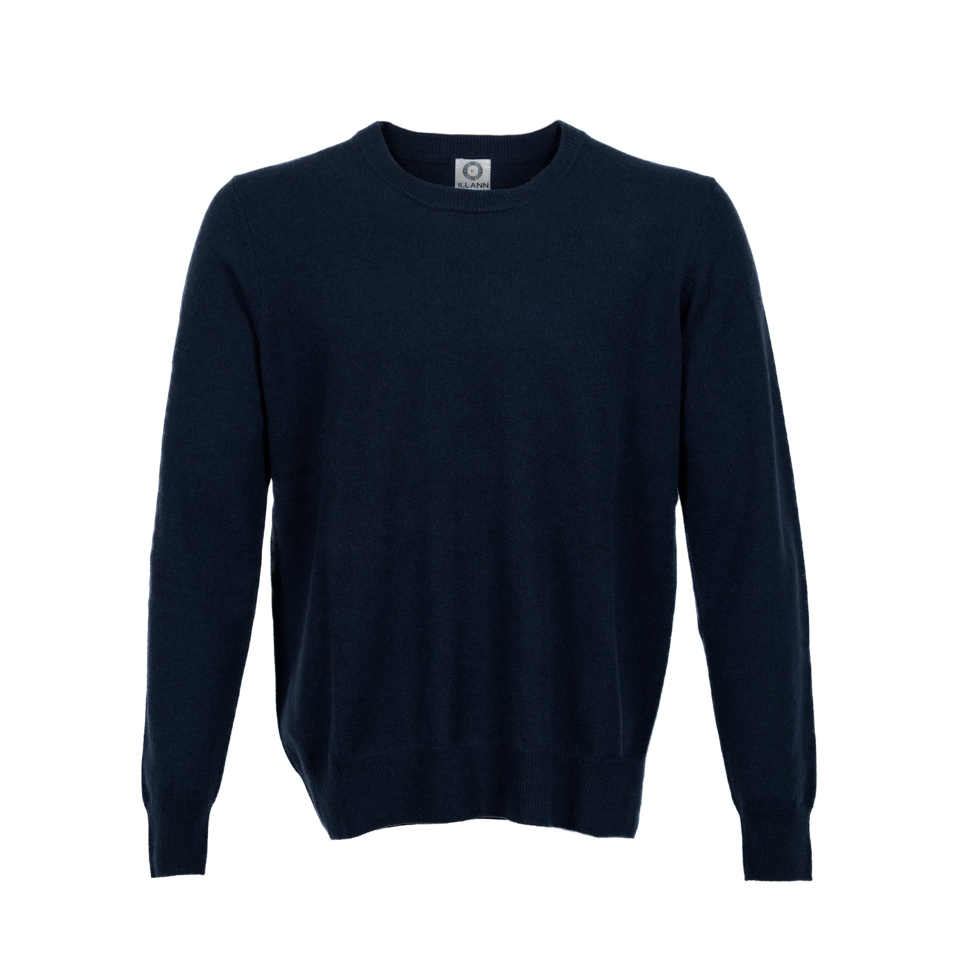 Crew Neck Jumper - Navy - IllannMen's Round Neck