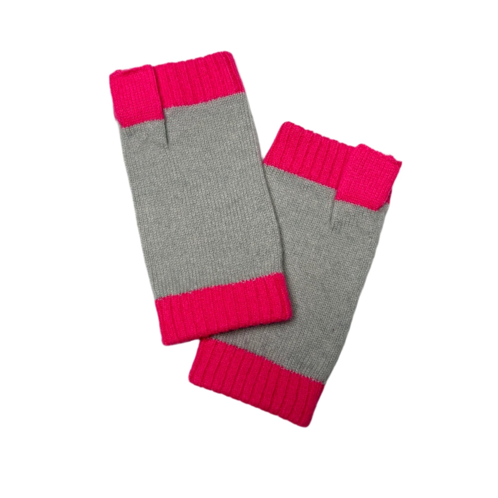 Pink/Grey - Wrist Warmers - IllannWrist Warmer