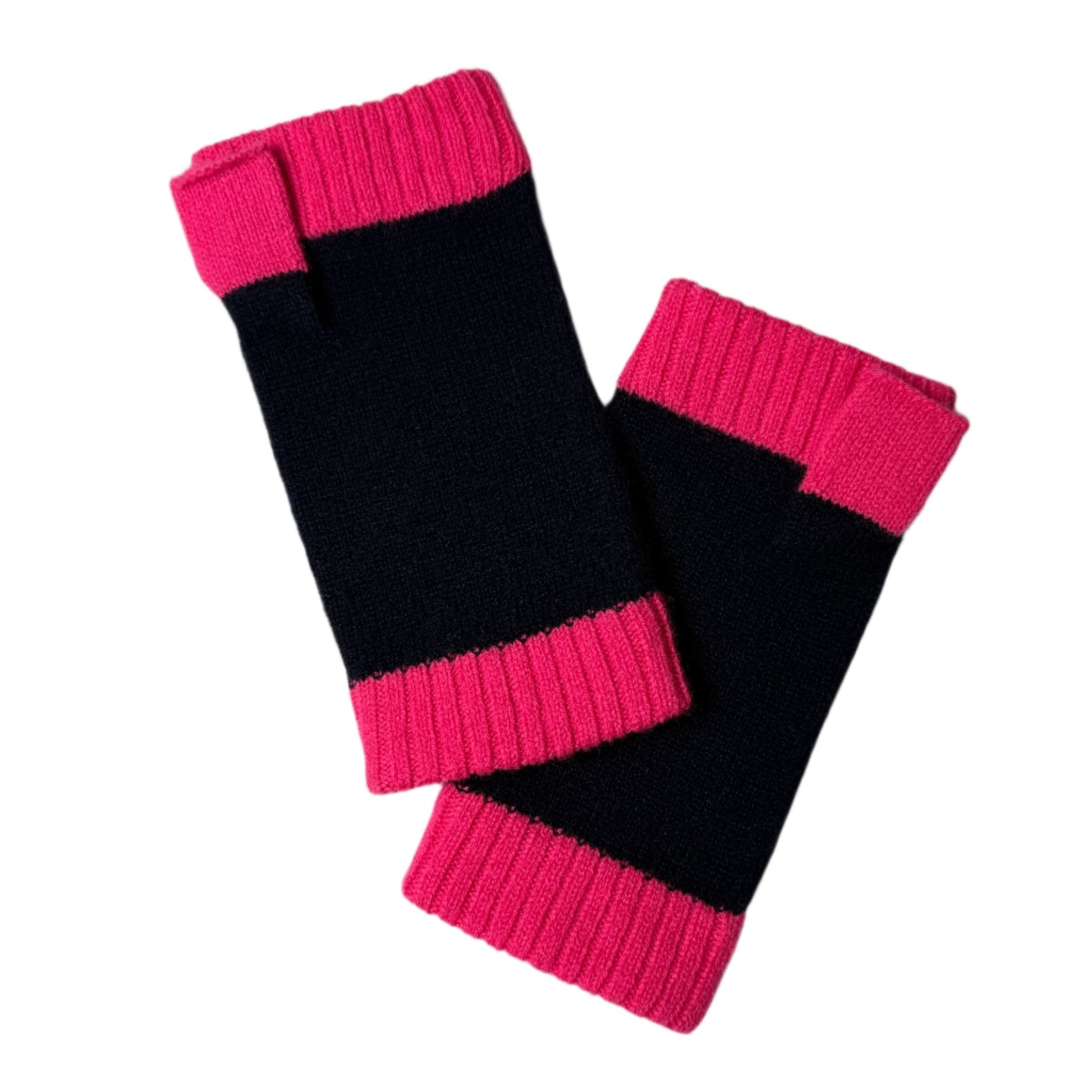 Pink/Navy - Wrist Warmers - IllannWrist Warmer