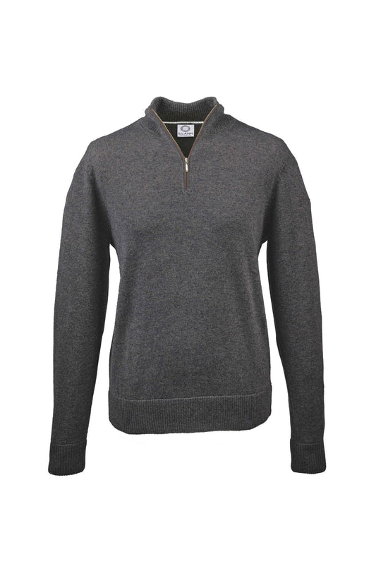 Quarter Zip Two - ply - Thunder - IllannMen's Zip Neck