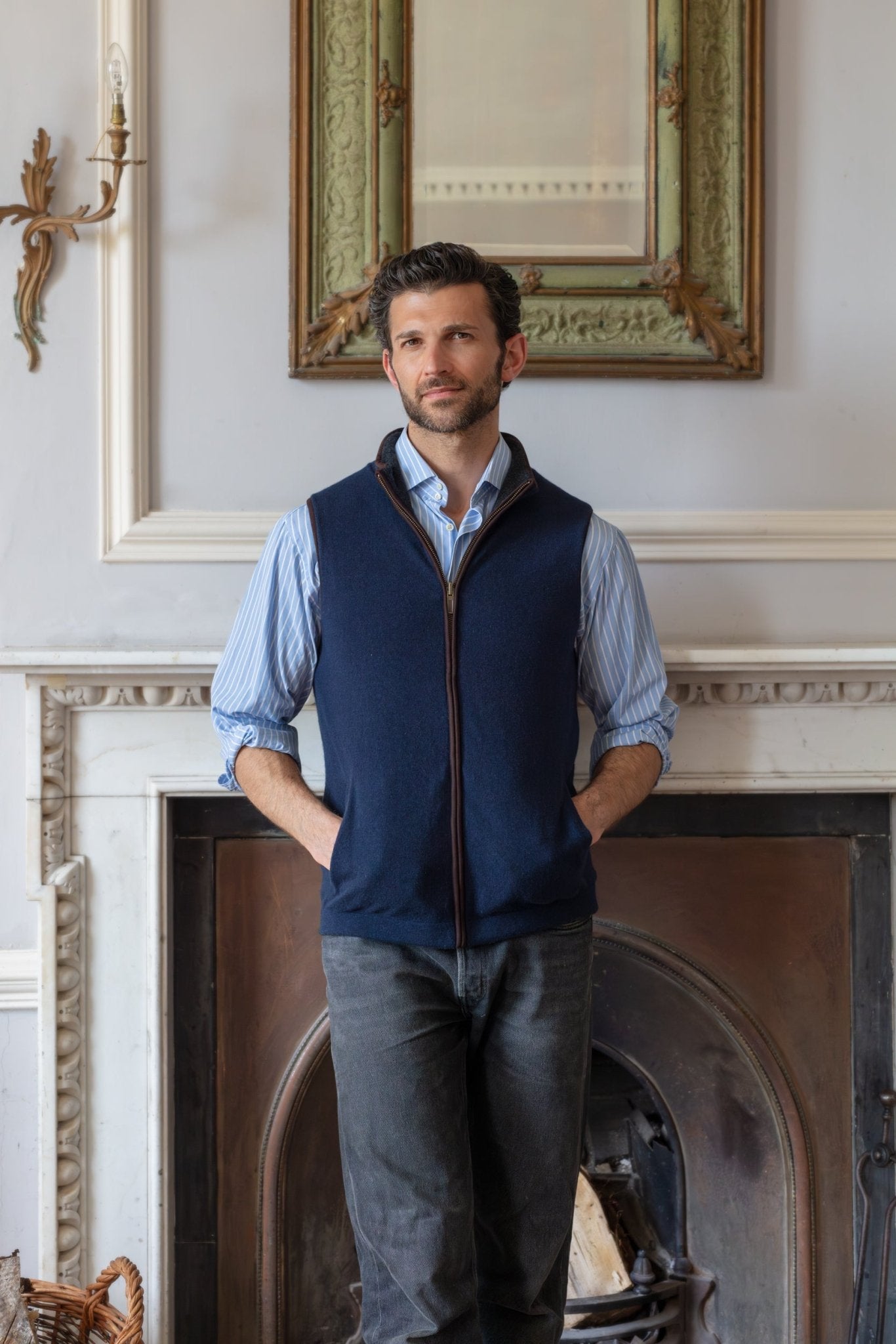 Reversible Gilet - Charcoal / Navy – Illann