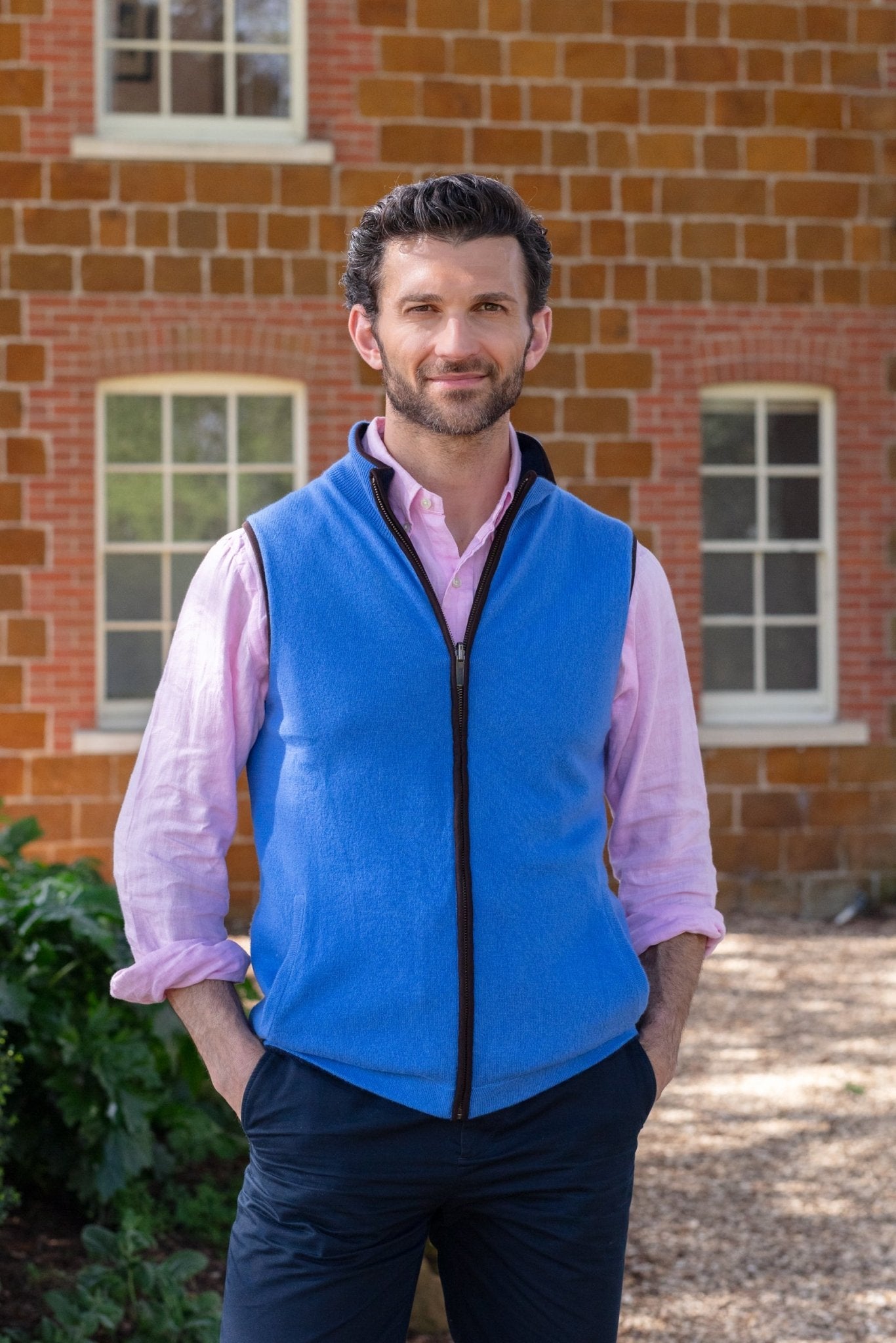 Reversible Gilet - Denim / Navy - IllannMen's Gilet