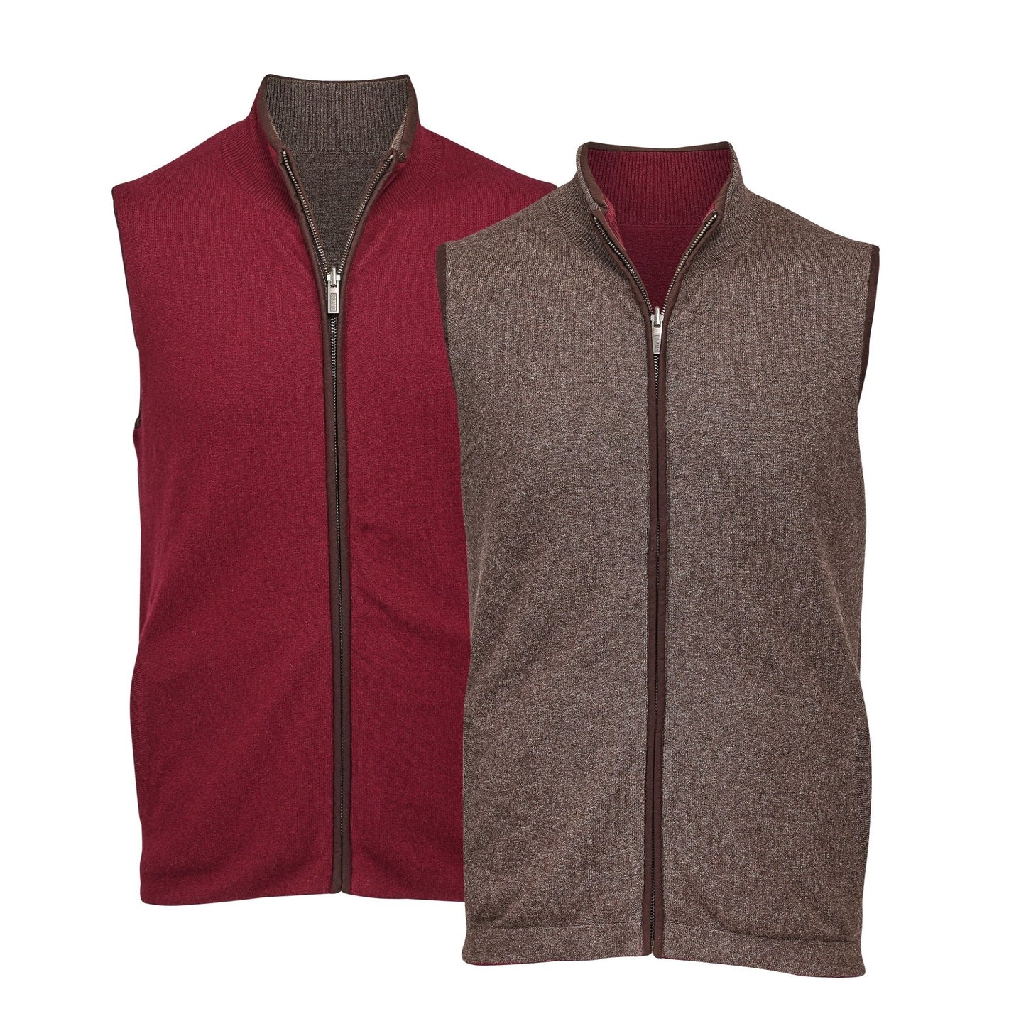 Reversible Gilet - Cedar / Claret - IllannMen's Gilet