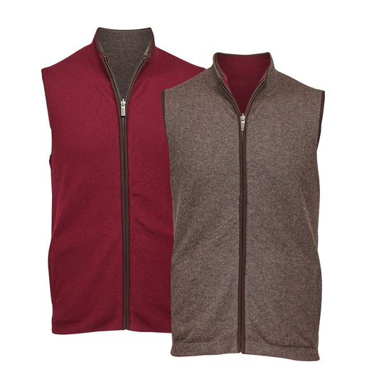 Reversible Gilet - Cedar / Claret - IllannMen's Gilet