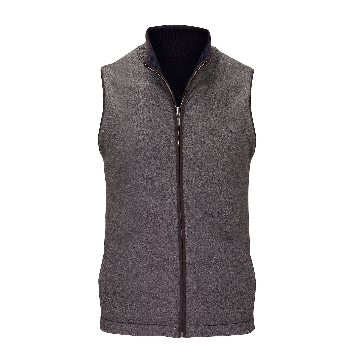 Reversible Gilet- Charcoal / Navy (Black Trim) - IllannMen's Gilet