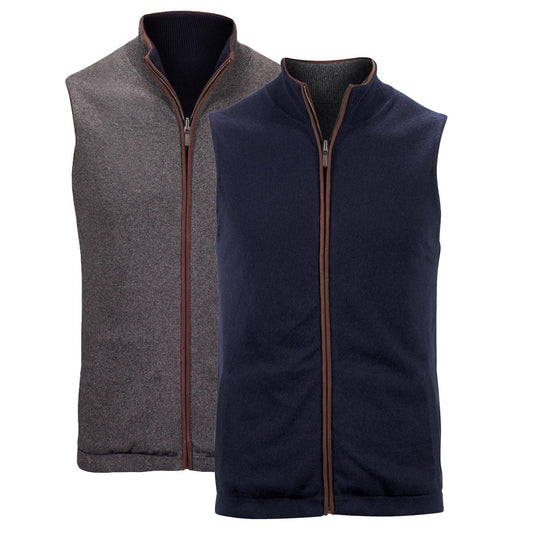 Reversible Gilet - Charcoal / Navy - IllannMen's Gilet