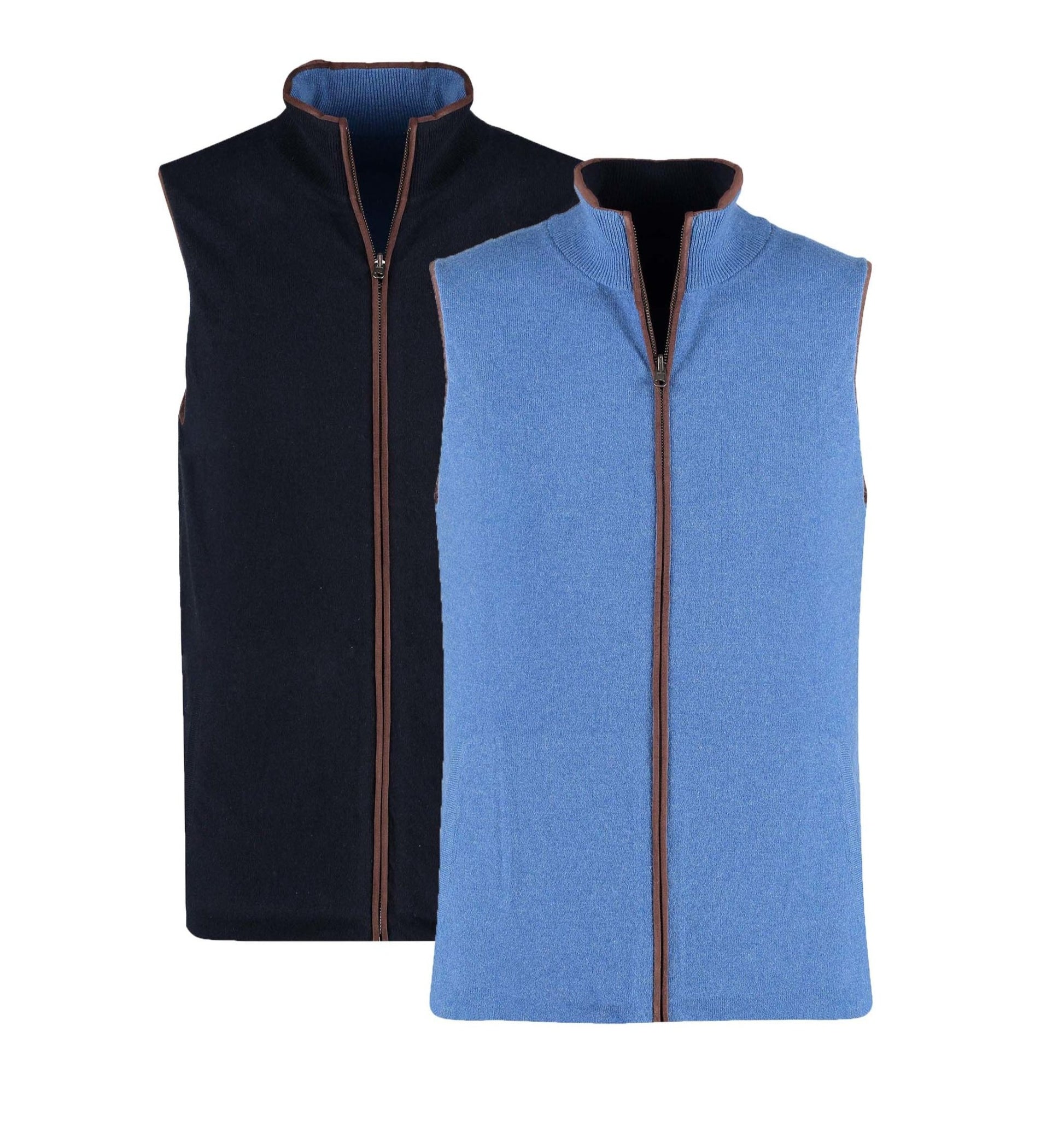 Reversible Gilet - Denim / Navy - IllannMen's Gilet