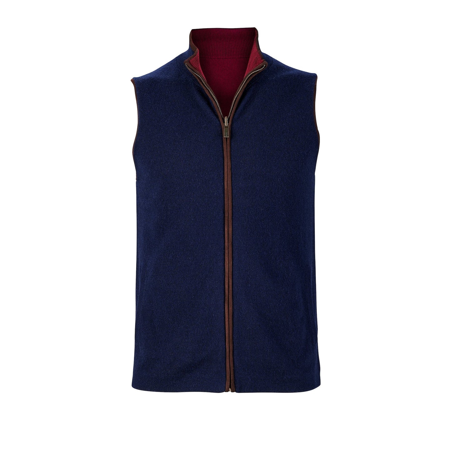 Reversible Gilet - Navy / Claret - IllannMen's Gilet