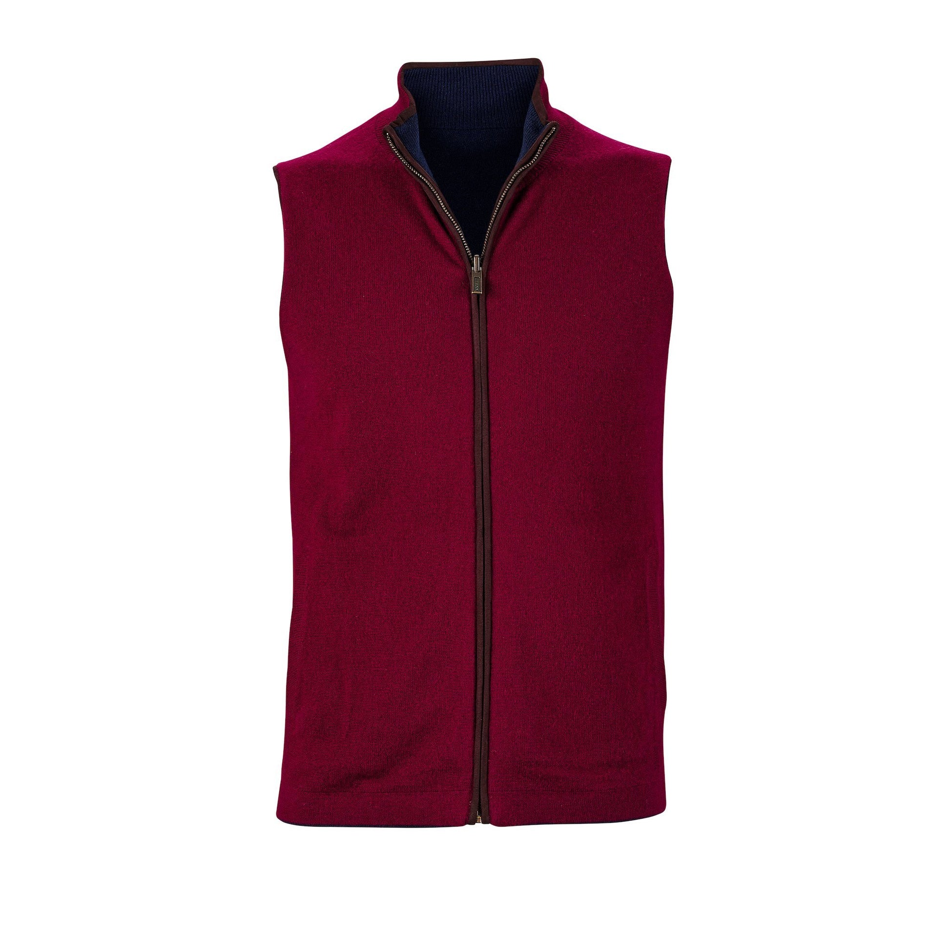 Reversible Gilet - Navy / Claret - IllannMen's Gilet