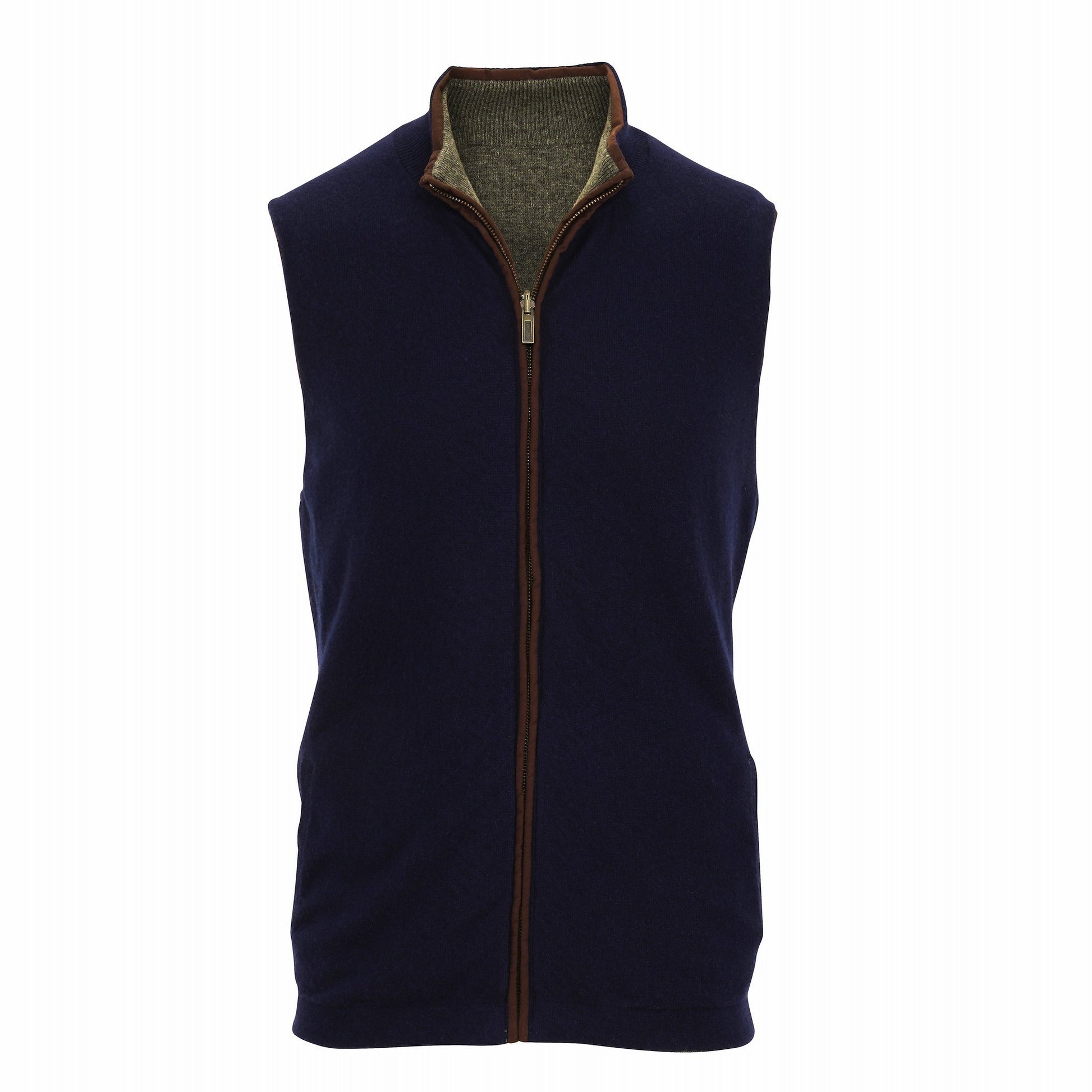 Reversible Gilet - Olive / Navy - IllannMen's Gilet