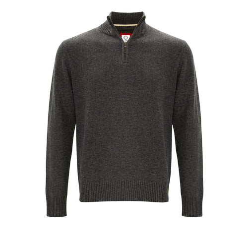 Zip Neck Four ply - Flannel - IllannMen's Zip Neck
