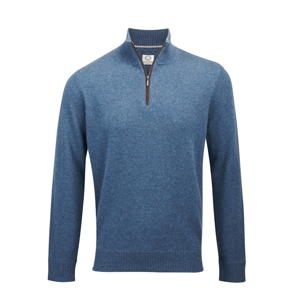 Zip Neck Two ply - Baltic - IllannMen's Zip Neck