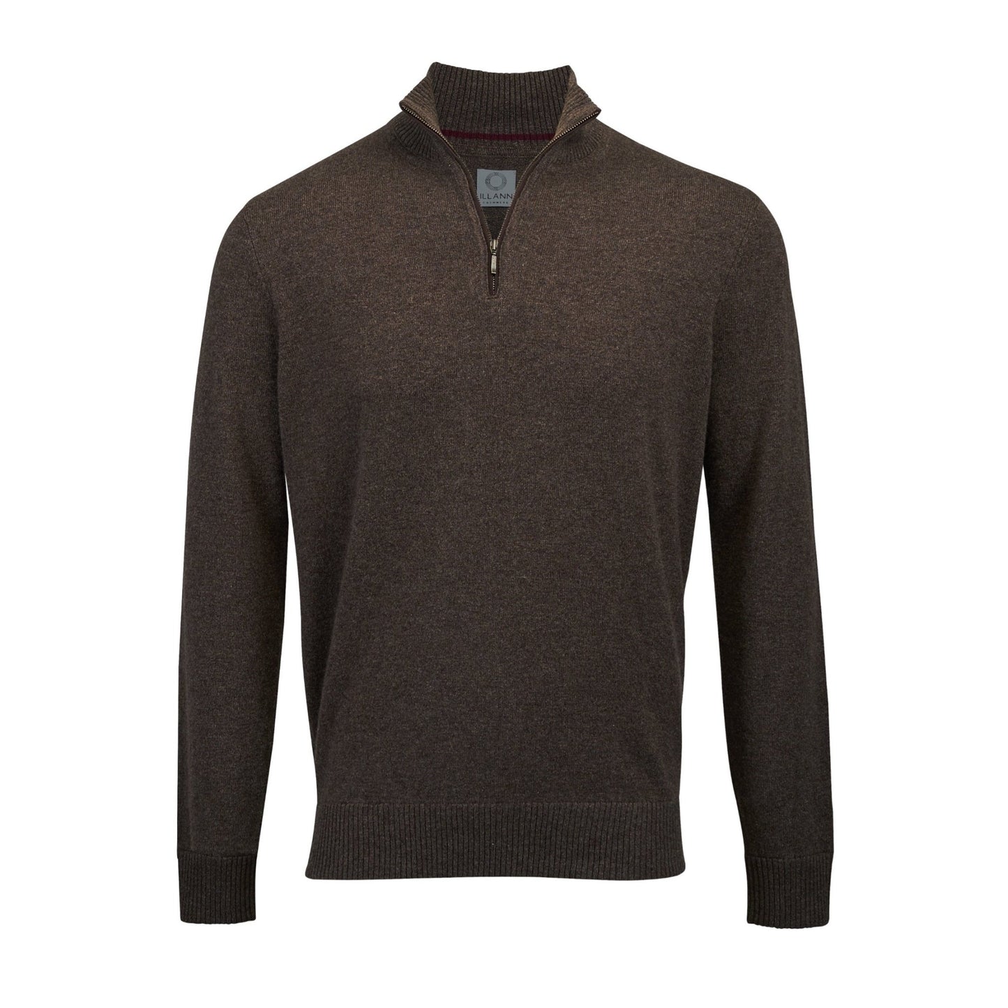 Zip Neck Two ply - Cedar - IllannMen's Zip Neck