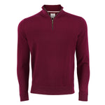 Load image into Gallery viewer, Zip Neck Two ply - Claret - IllannMen&#39;s Zip Neck
