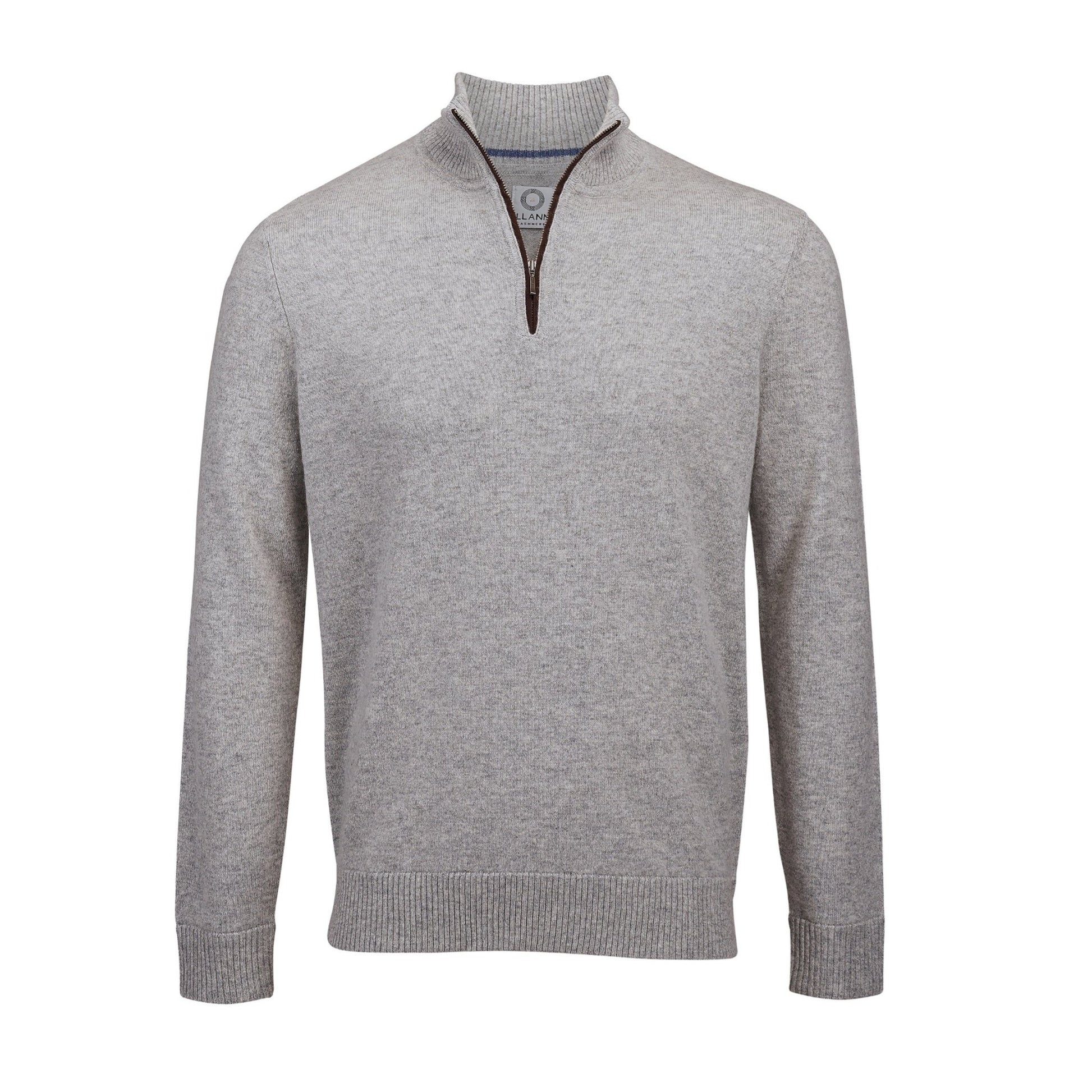 Zip Neck Two ply - Flint - IllannMen's Zip Neck