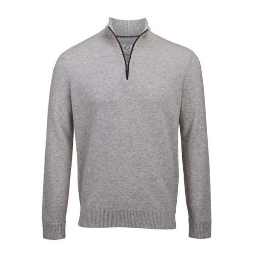 Zip Neck Two ply - Flint - IllannMen's Zip Neck